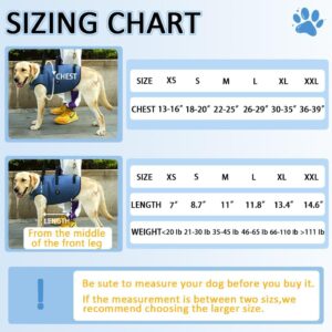 Coodeo Dog Lift Harness - size chart